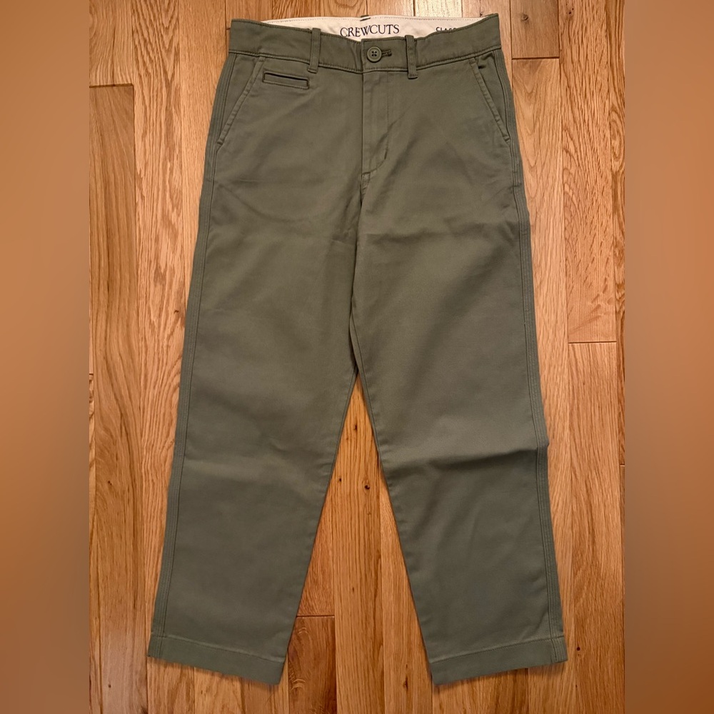 Crewcuts olive slacks size 8